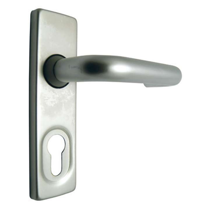 Union Dove Door Furniture On 45mm Plate Euro
