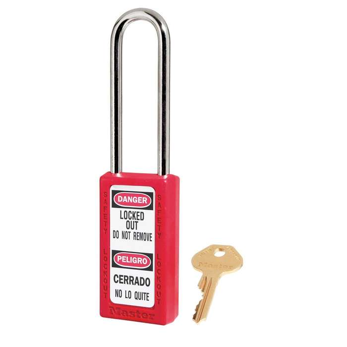 Master Lock 411 Lockout Padlock Tall LS Red
