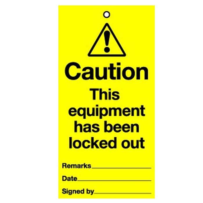 Tags 110x50mm Caution This equipment has been (10)