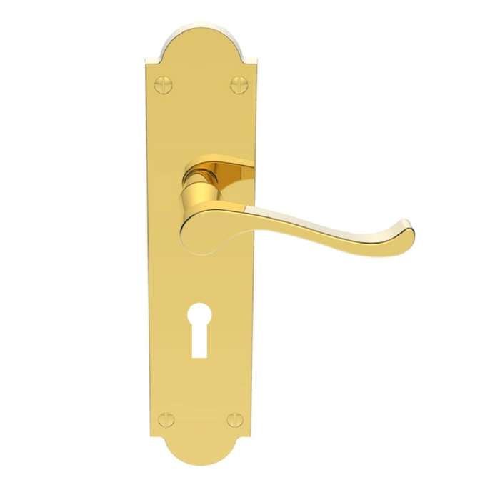BBL Lever Furniture on BP Victorian Scroll KH PB