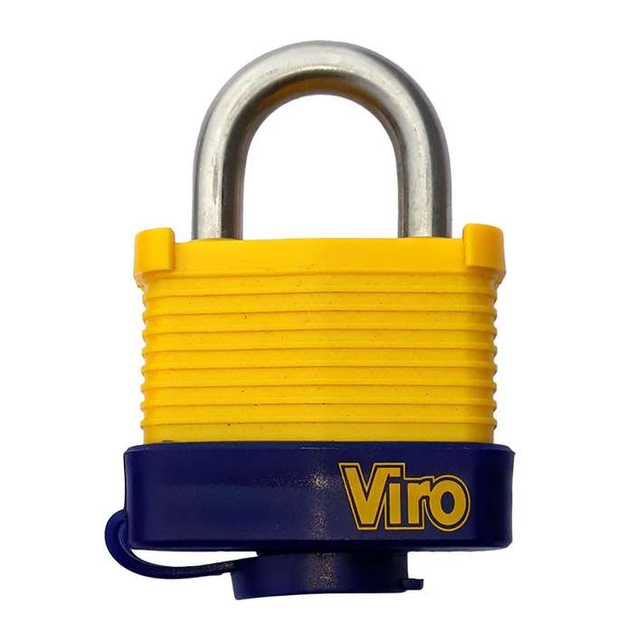 Viro 50mm Laminated Steel Padlock SS Yellow