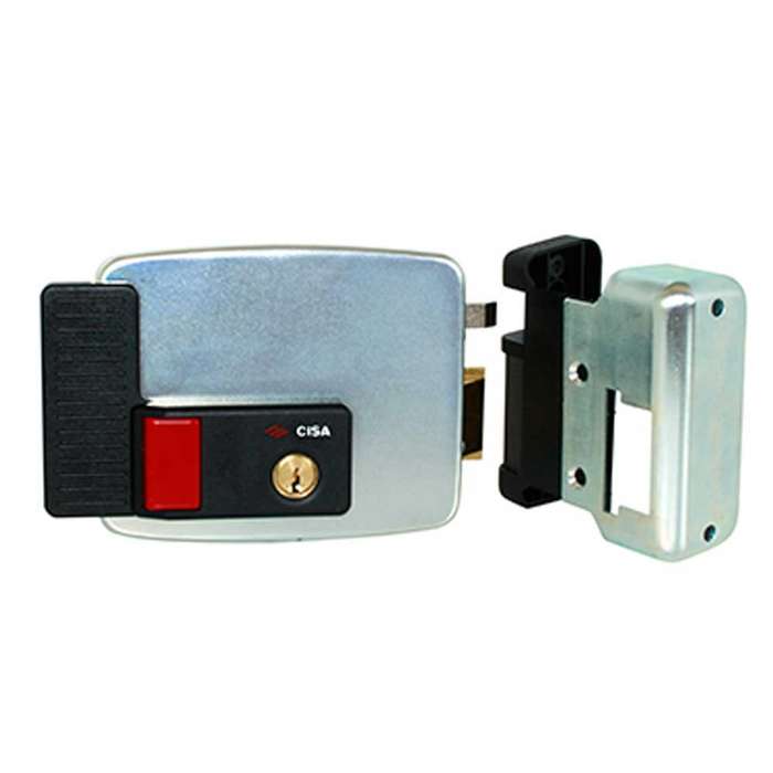 Cisa Elec Rim lock RHO Open w/ Button