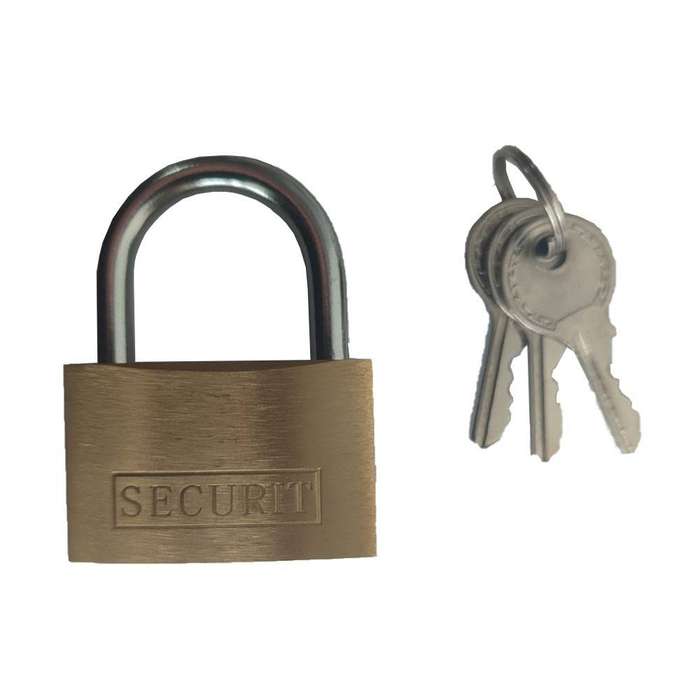 Fortis Brass Padlock 40mm Light