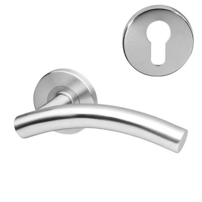 Fortis Handle F09 on Rose SS Euro