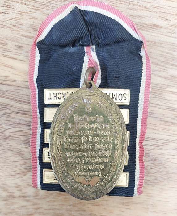 German WW1 Kyffhauserbund Veteran Medal with 5 Combat Ribbons/Clasps