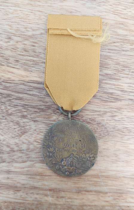 - 1897 German Kaiser Wilhelm Centennial Medal -