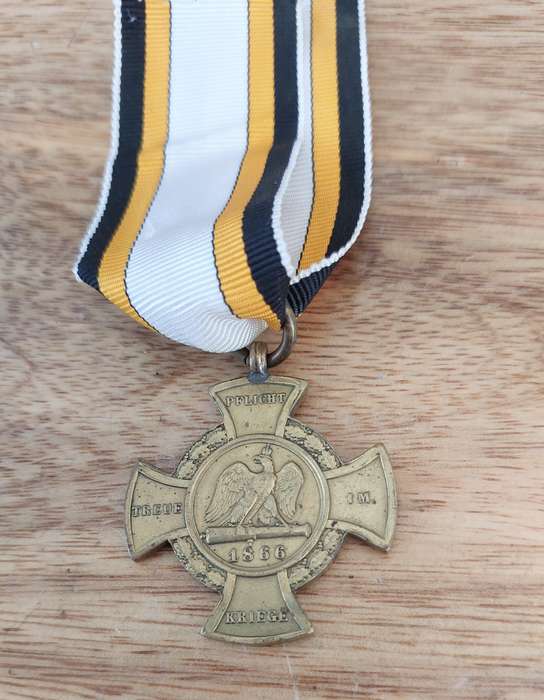 - German Prussia Main Army Combatant Cross 1866 -