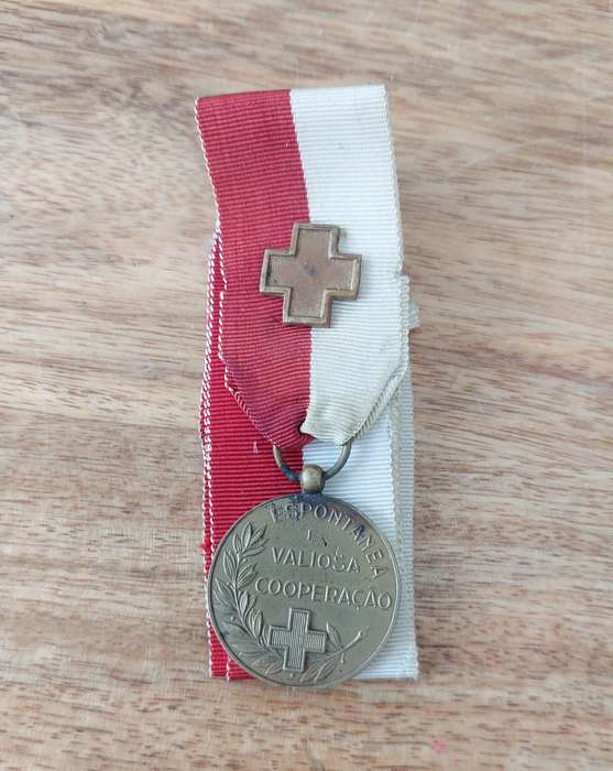 - Portugal Medics Cross on long Ribband with Cross Clasp -