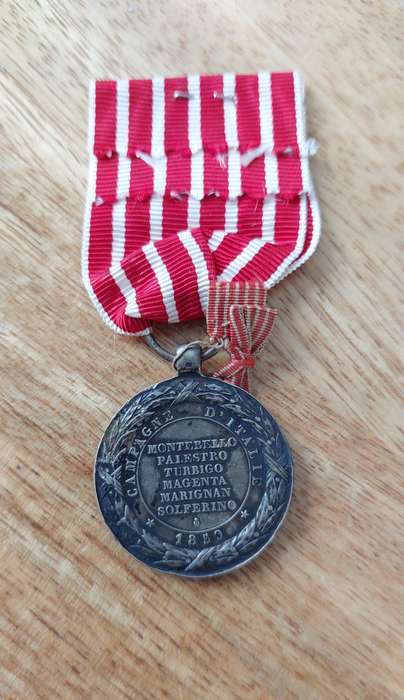 - 1859 Commemorative of the Italian Campaign Medal, French Empire -