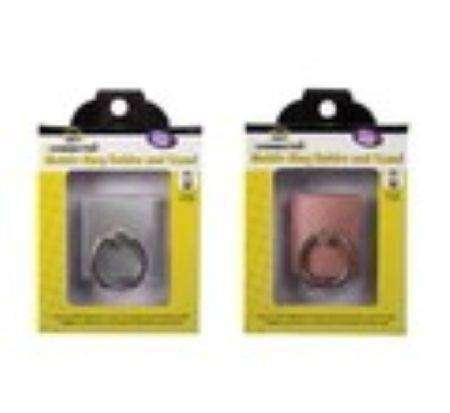 Mobile Ring Holder and Stand, 360 Degrees Rotation - Silver