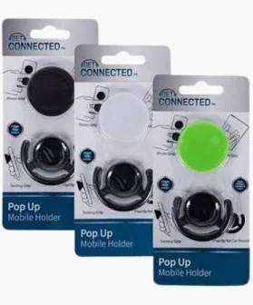 Mobile Phone Pop-up Holder with Cradle - White