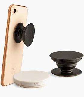 Mobile Phone Pop-up Holder with Cradle - White