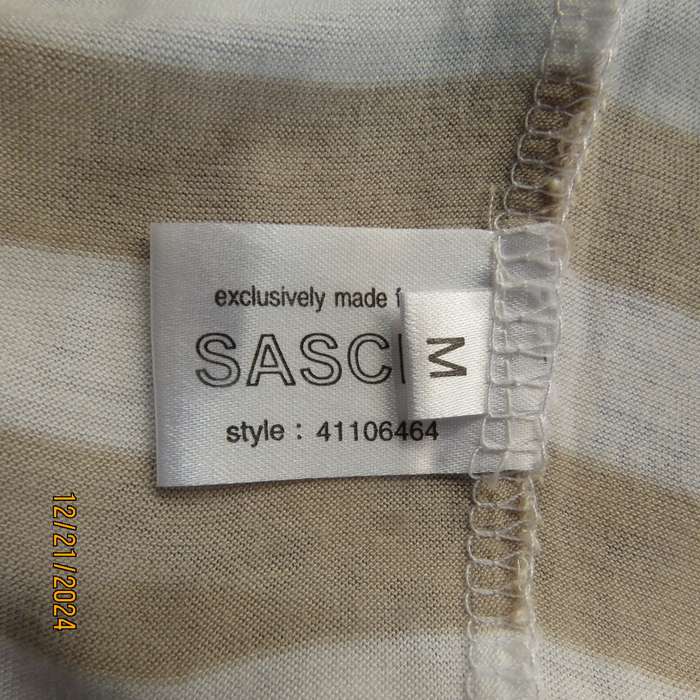 Best quality SASCH from Italy cool summer horizontal beige/white striped top.Size 37. As new.