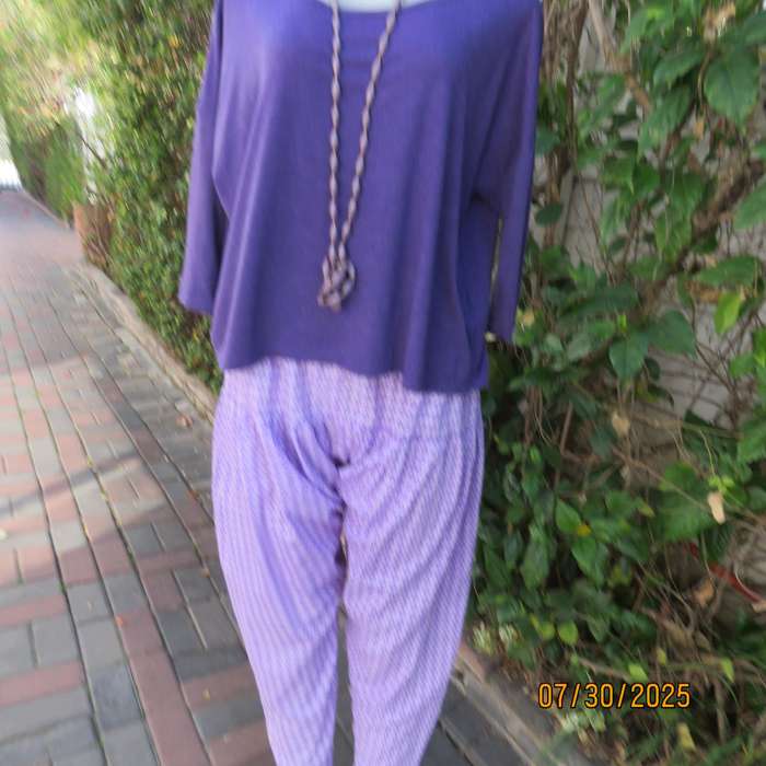 KELSO purple slip over scooped neck size 36 top.