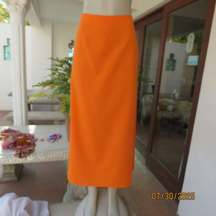 JUDY'S Pride orange bandless ankle length polyester skirt size 38