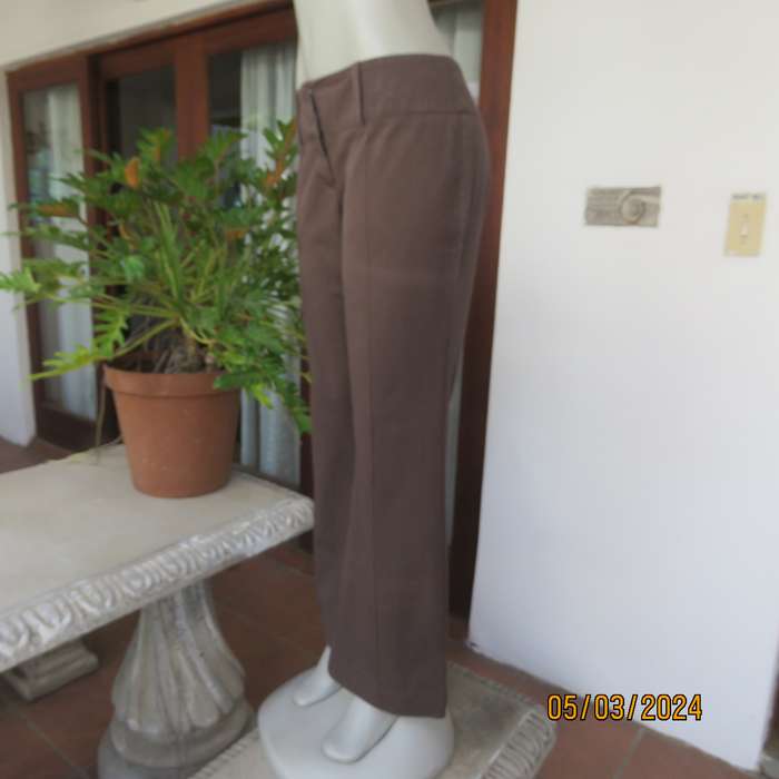 TRUWORTHS medium brown size 38 bootcut pants in poly-rayon. Perfect fit. No pockets. Very good cond.