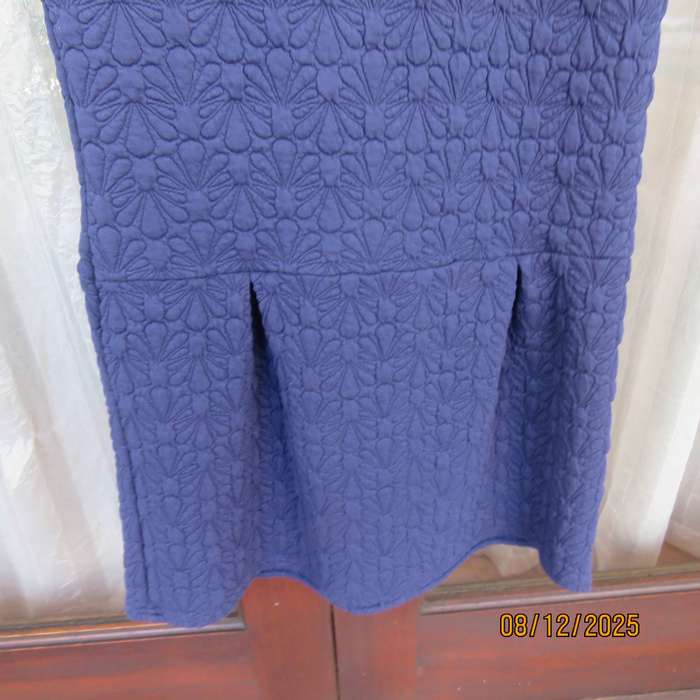 WOOLWORTS navy pinafore-dress with floral padding. For 13-14 year old