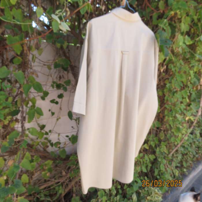 WOOLWORTHS dark beige short sleeve pure cotton men's shirt size large.