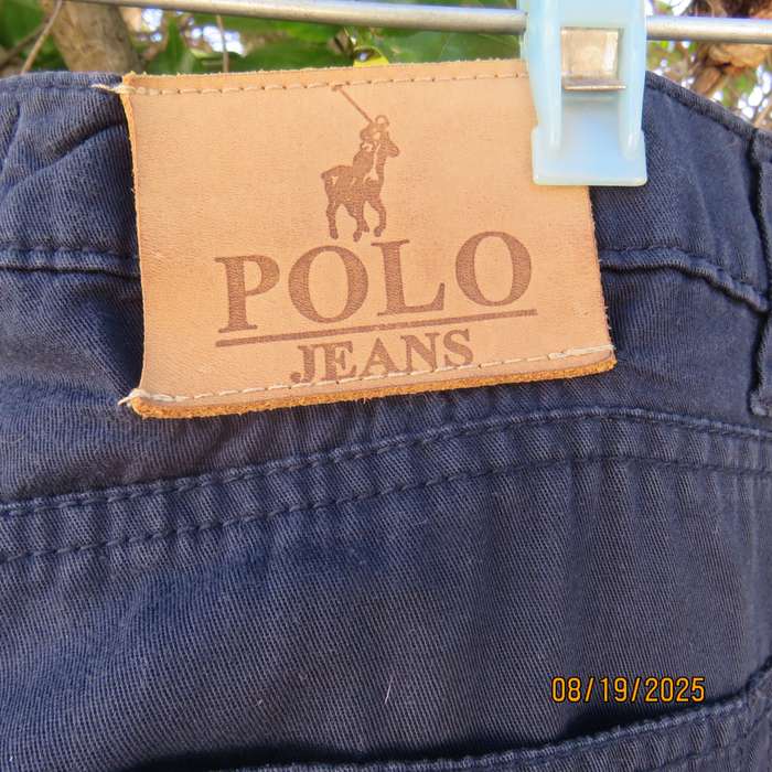 POLO navy light weight cotton jeans size 36 with pockets back-front.