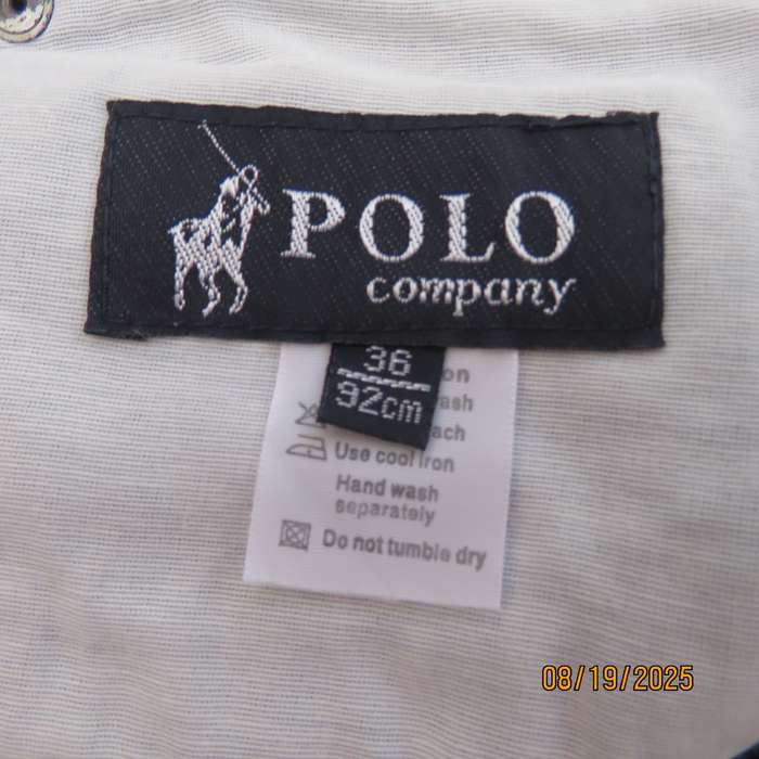 POLO navy light weight cotton jeans size 36 with pockets back-front.