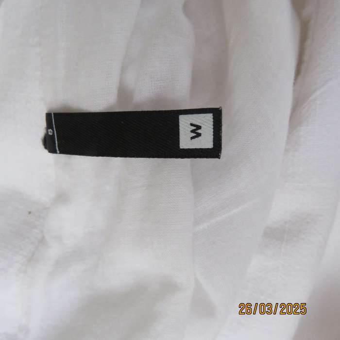 WOOLWORTHS high low pointed thin cotton white gored 2 layer skirt size 32.