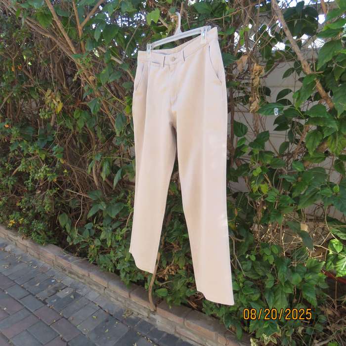 WOOLWORTHS pure cotton chino pants in beige size 36. Pockets sides and back.