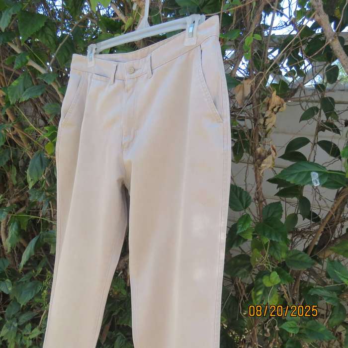 WOOLWORTHS pure cotton chino pants in beige size 36. Pockets sides and back.