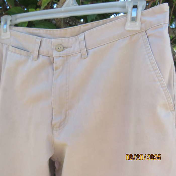 WOOLWORTHS pure cotton chino pants in beige size 36. Pockets sides and back.