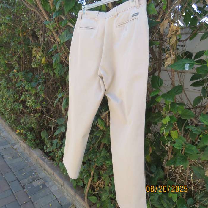 WOOLWORTHS pure cotton chino pants in beige size 36. Pockets sides and back.