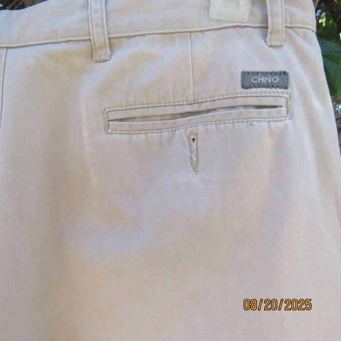 WOOLWORTHS pure cotton chino pants in beige size 36. Pockets sides and back.