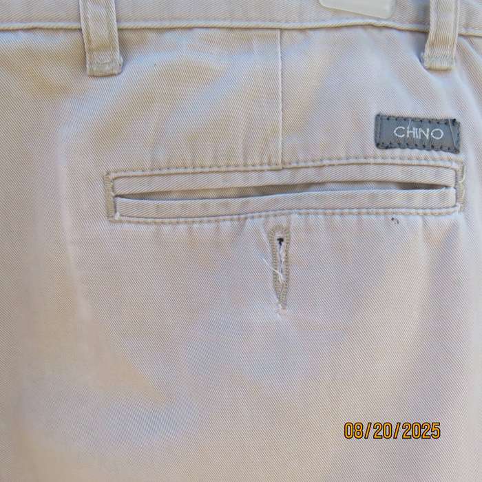 WOOLWORTHS pure cotton chino pants in beige size 36. Pockets sides and back.