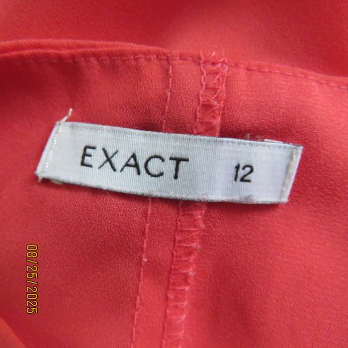 EXACT summer strappy top in crimson sheer polyester. 2 layers. Size 36