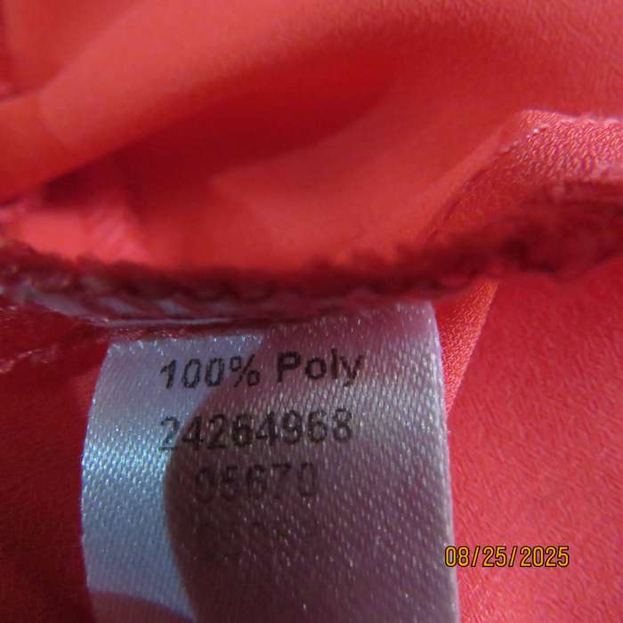 EXACT summer strappy top in crimson sheer polyester. 2 layers. Size 36