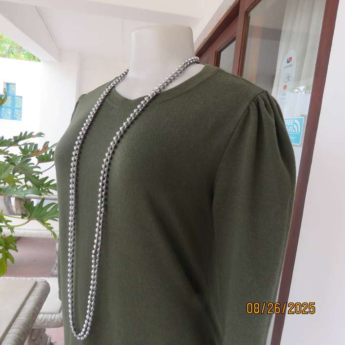 INWEAR slip over seaweed green woven stretch polyester top-dress. Size 34
