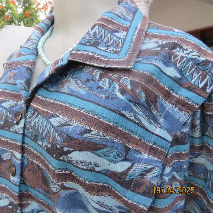 RUTH REED long sleeve textured stretch polycotton vintage ankle length dress. Size 42.
