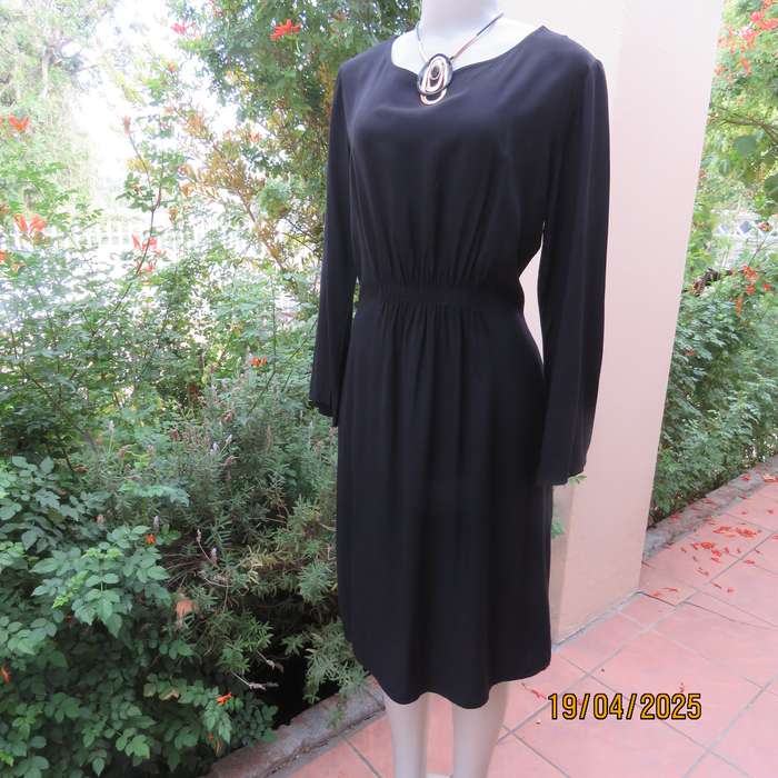 RAGE black long sleeve slip over 100% viscose dress. Size 38