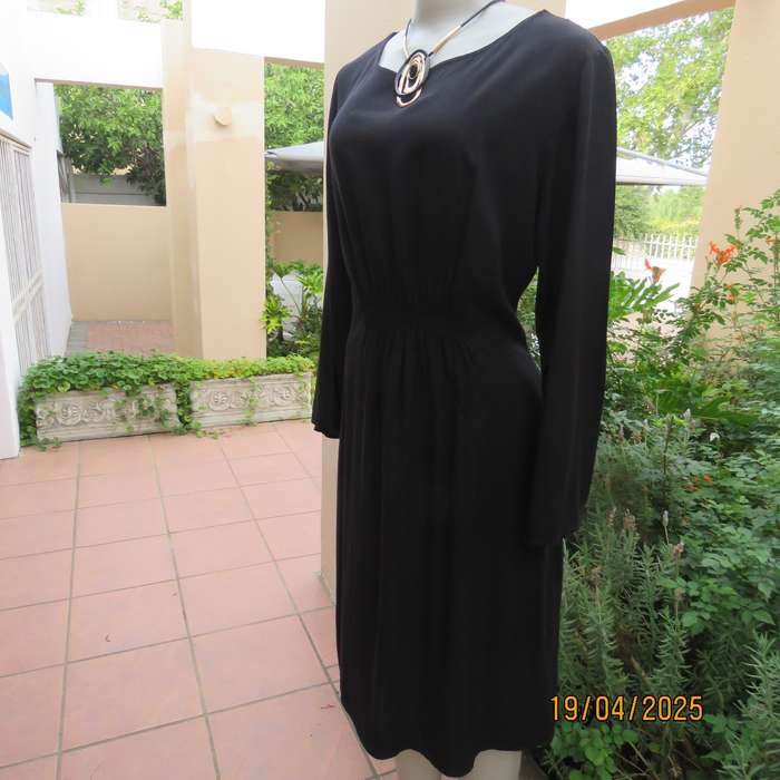 RAGE black long sleeve slip over 100% viscose dress. Size 38