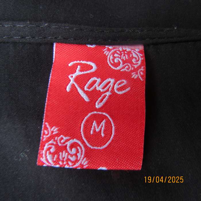 RAGE black long sleeve slip over 100% viscose dress. Size 38