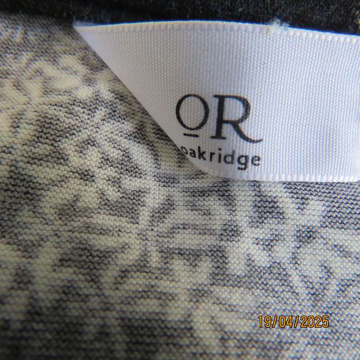 Black very soft stretch polyester with white flowers maternity size 36-38 dress.