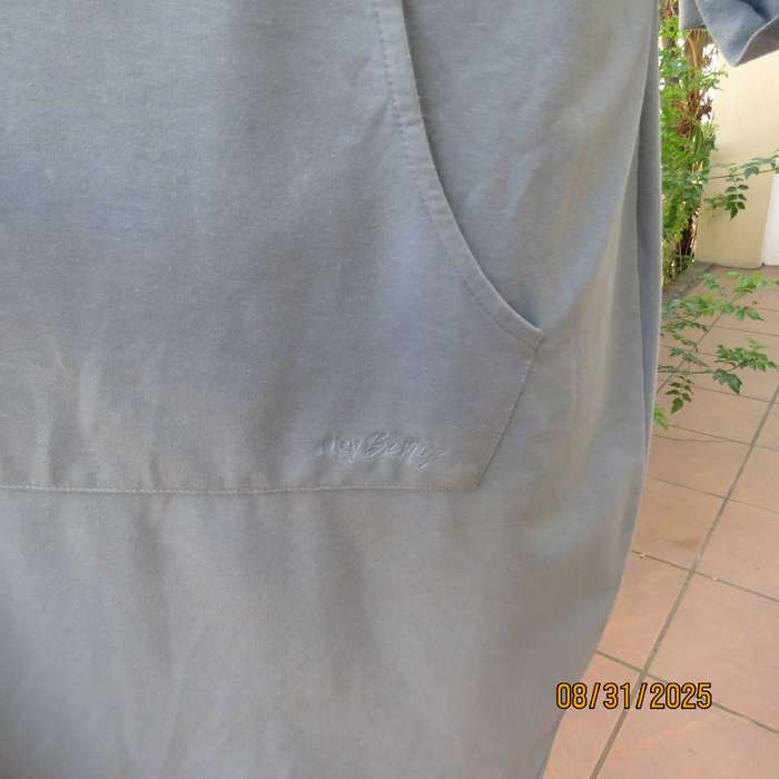 HEY BETTY light blue hooded long top-dress in polycotton size 42.