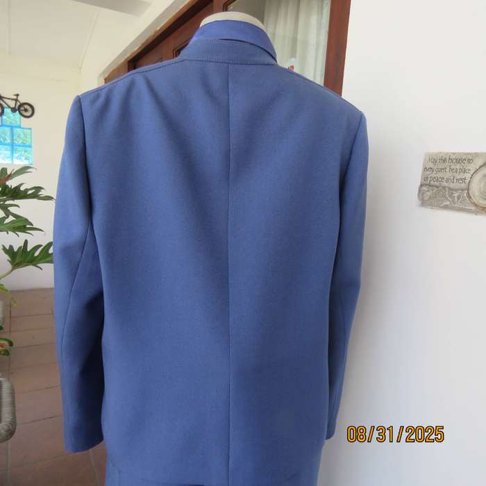 RETUS 2 pc dress and jacket outfit in glaucous blue. Button down jacket. Size 42