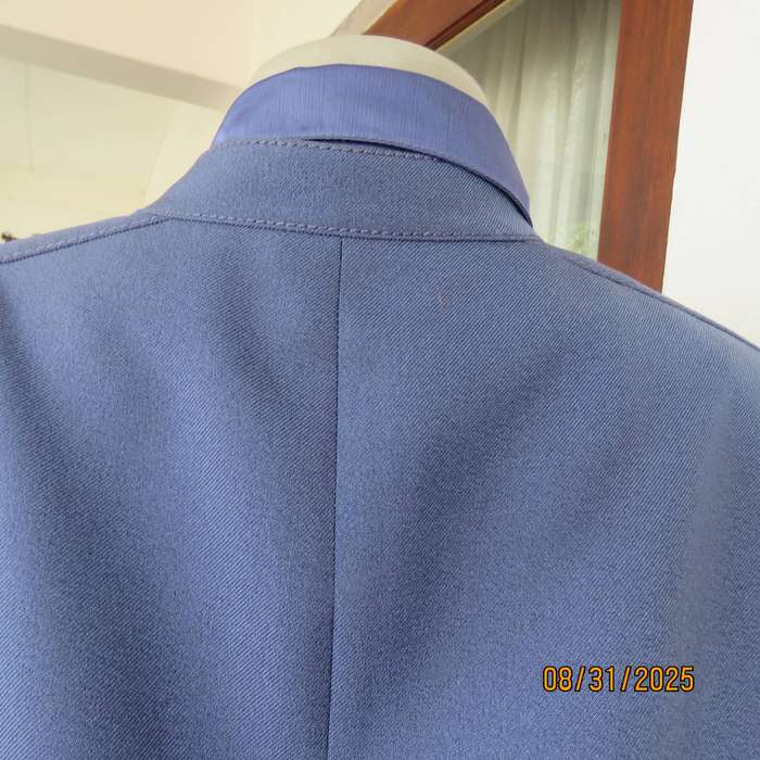 RETUS 2 pc dress and jacket outfit in glaucous blue. Button down jacket. Size 42