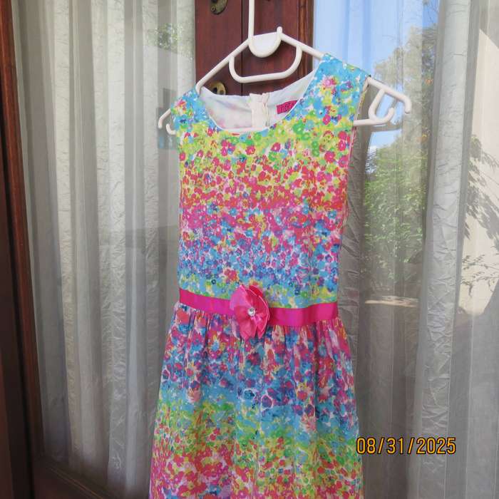 HOTSHOTS colourful floral sleeveless dress for 12 to 13 year old girl.