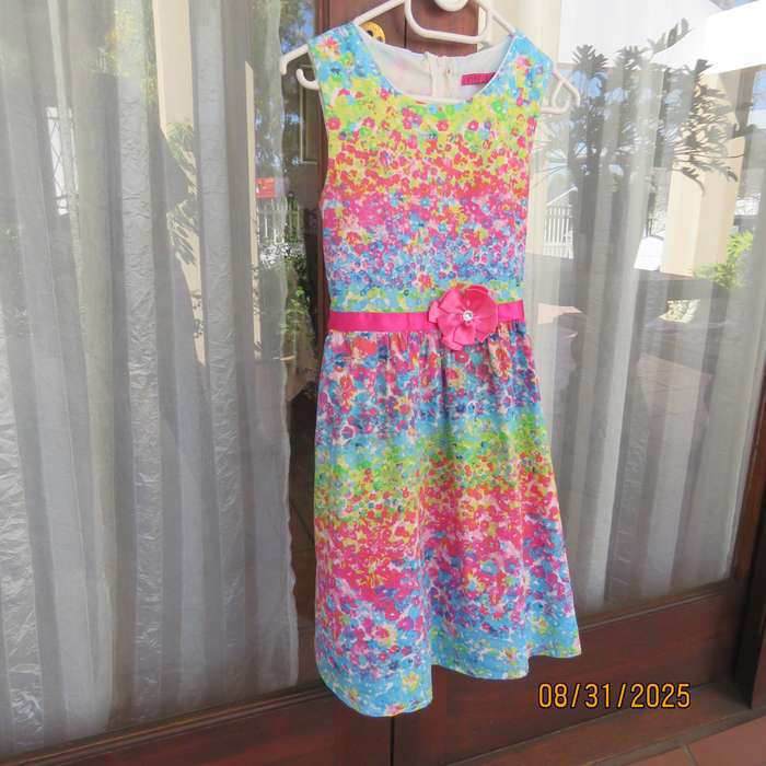 HOTSHOTS colourful floral sleeveless dress for 12 to 13 year old girl.