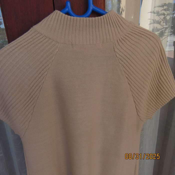 DESTINY beige acrylic knit long capped sleeve jacket for 10 to 11 year old girl.