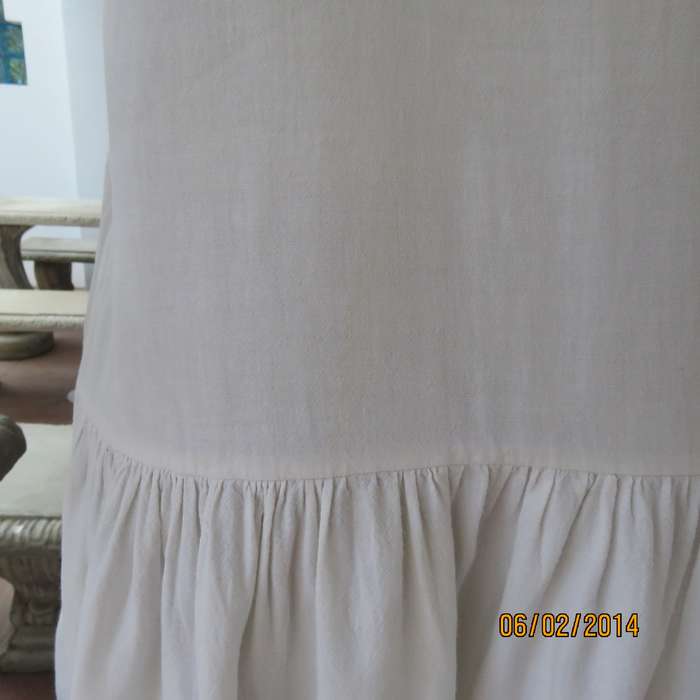 Typical 80's boutique made boutique made dropped waist appliqued dress .Natural colour.Size 36