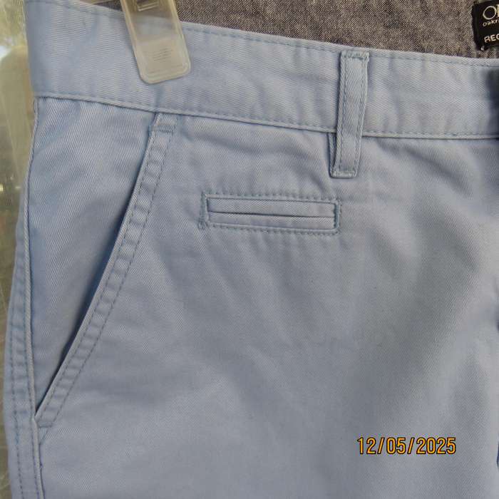 OR skyblue regular style men's shorts size 34. Pockets back and sides. As new