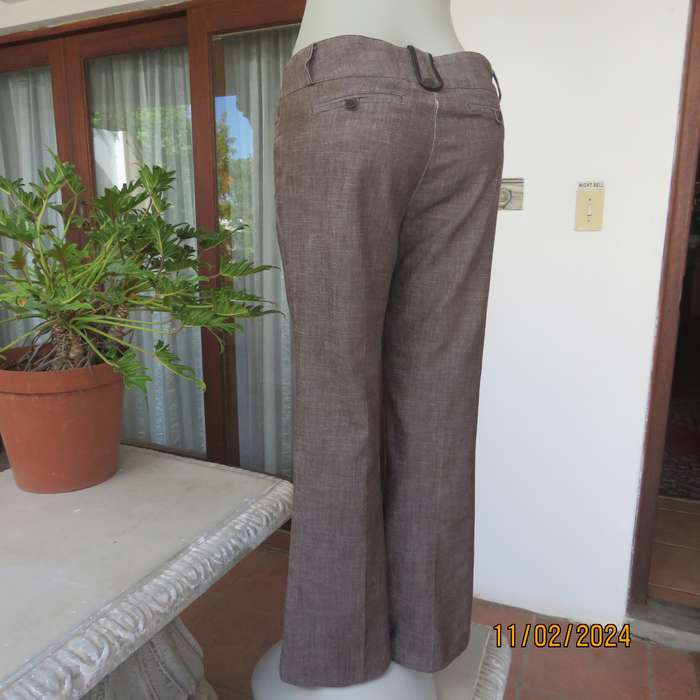 TRUWORTHS fashion pants in polycotton stretch mottled brown-beige fabric.Size 36. Very good cond.