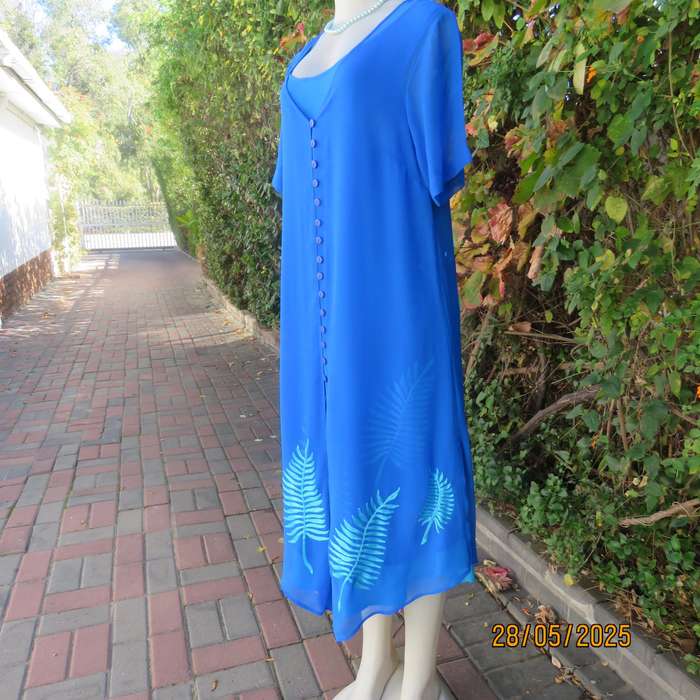 ROMAN original saphire blue 2pc dress-coat ensemble for special occasion. Size 36