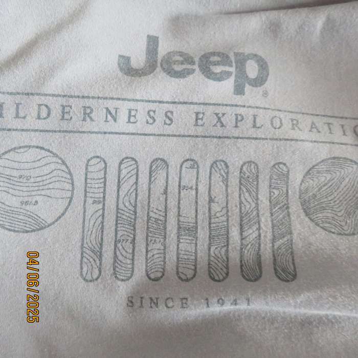 JEEP SPIRIT steel blue cotton short sleeve T shirt size XL. As new
